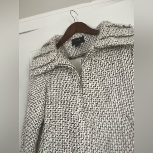 Joe’s Jeans 3/4 Viscose and Wool Blend Oversized Collar Jacket Coat Tweed - Picture 4 of 7